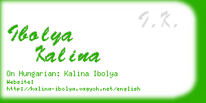 ibolya kalina business card